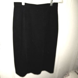 Black wool mid length skirt Size 10